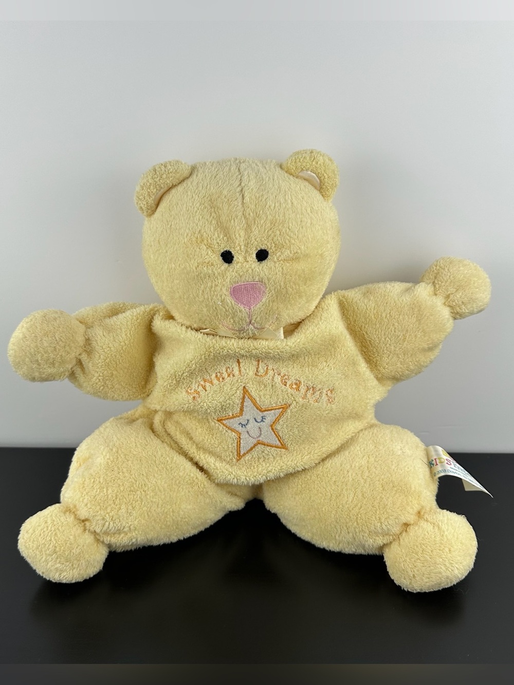 Kids Preferred Sweet Dreams Star Bear Yellow Orange Teddy 12" Plush Bow Lovey